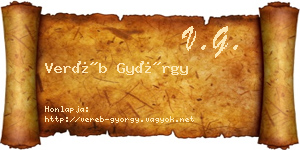 Veréb György névjegykártya